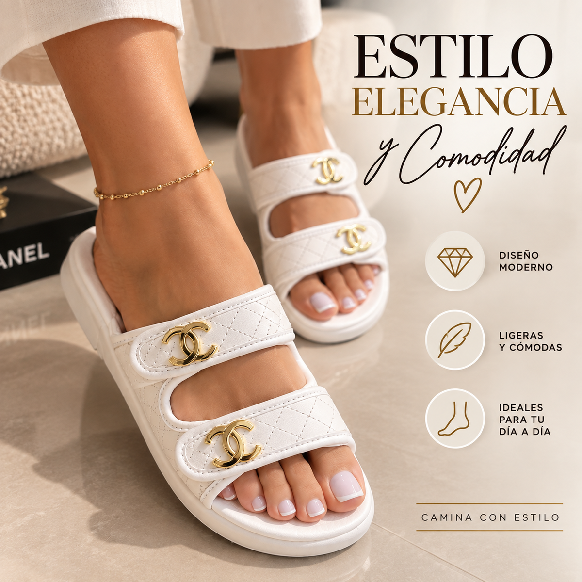 Sandalias cómodas y elegantes